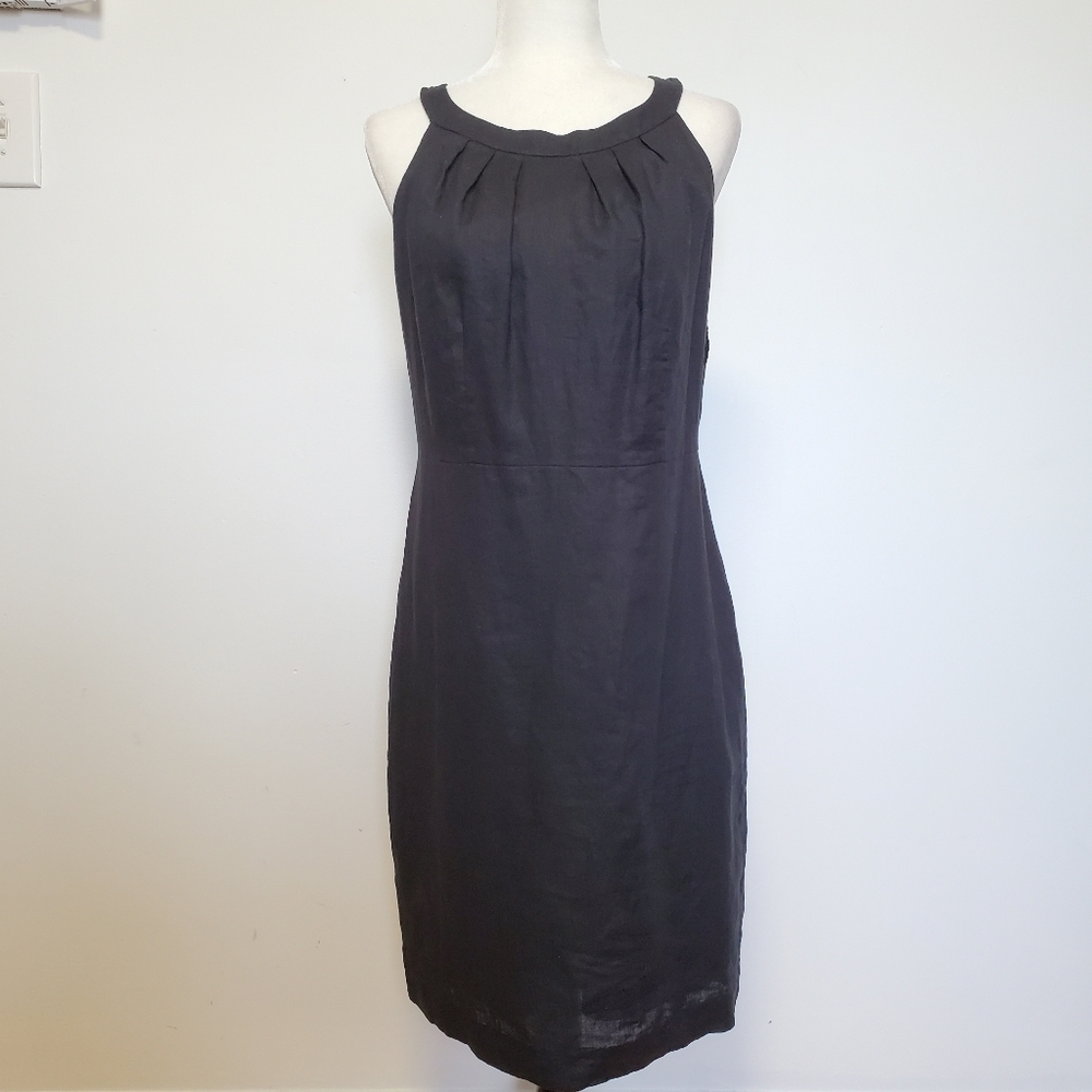 Anne Taylor LOFT Black Linen Dress